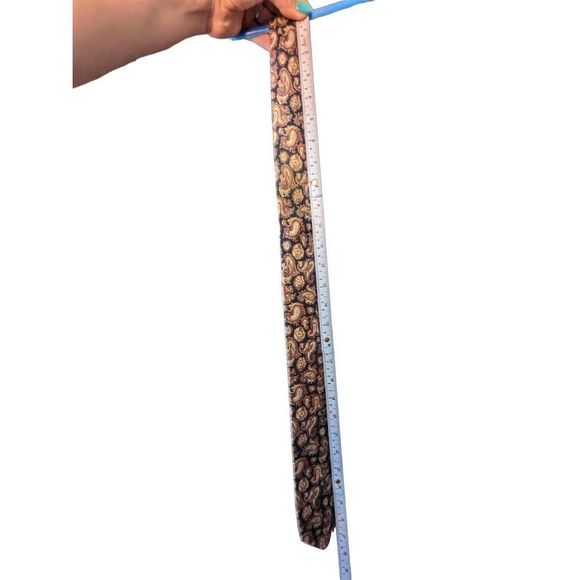 Vintage Briar Men's Silk Tie Paisley Handmade Woven Silk in England T59 - Picture 7 of 10